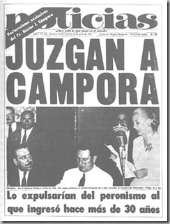 CAMPORA EXPULSADO