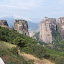 Climbing up to the monasteries of Meteora.