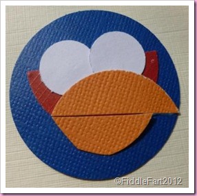 Blue Angry Bird punch Art..