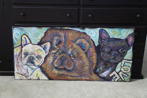So, I do have adoring fans, after all!  And, the artist who painted this, thought highly enough of me to place me in the center.