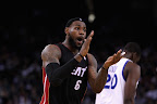 LeBron Debuts Red/Black LBJ9 PE in Heats Second OT Loss lebron james nba 120110 mia at gsw 02 LeBron Debuts Red/Black LBJ9 PE in Heats Second OT Loss