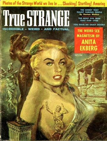 True Strange, October 1957.  Cover art by Thomas Beecham-8x6