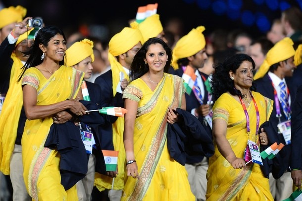 Saniya Mirza Commonwealth Game in Saree,commonwealth game,saniya in saree,saniya mirza,saniya mirza in saree