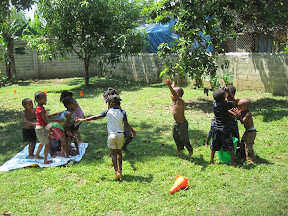 PreK 3 kids excited about being wet!
