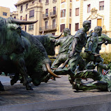 Pamplona, monumento all'Encierro.