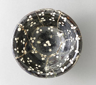 Bowl Iran, Nishapur Bowl, 10th century Ceramic; Vessel, Earthenware, underglaze slip-painted, 1 3/8 x 4 3/8 in. (3.49 x 11.11 cm) Gift of Karl Loring (M.2001.77.4) Art of the Middle East: Islamic Department.
