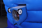 When the pit deflates the machine falls backwards slowly and safely