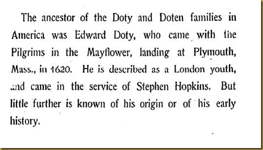 Doty-Doten Family In America - The Family of Edward Doty (1) Doty-Doten Family In America - The Family of Edward Doty (1)