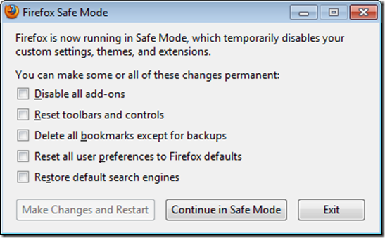 safe mode firefox safe mode firefox