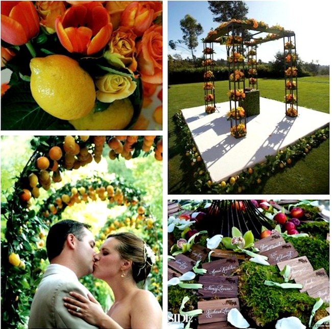 decoracao casamento frutas