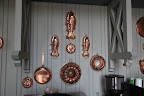 Copper molds, like these were quite popular during the Victorian era.  They were used to make cakes, savory pies, mousses, jellies, and other tasty delights.