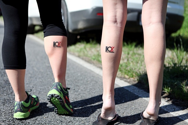 Photos of the Girls on the Geaux running the Mississippi River levee during the Rouge-Orleans ultramarathon relay on Feb. 11-12, 2012.