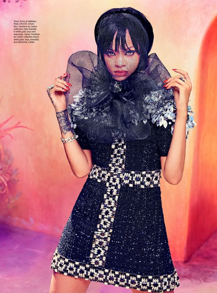 Рианна в июльском Harper’s Bazaar Arabia 2014 (8 фото)
