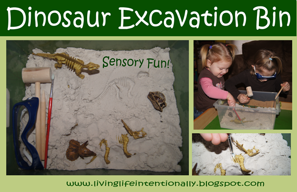 Dinosaur Excavation Sensory Bin