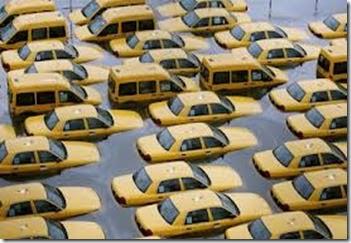 sandy - flooded taxi fleet - nj.com photo