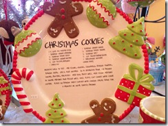 Christmas cookie plate