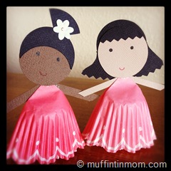 paper cupcake liner doll 05 paper cupcake liner doll 05