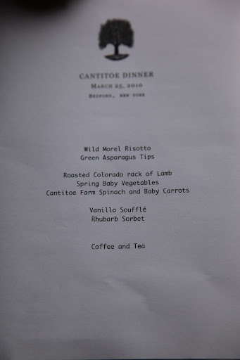 It's the menu for tonight's special dinner that Chef Pierre Schaedelin is here to prepare.  It looks like Martha's guests are in for a real treat!  And we, dogs, will need to be on our best behavior!