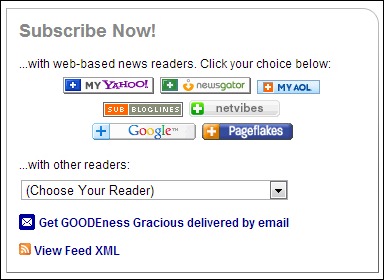 Goodeness Gracious RSS feed Goodeness Gracious RSS feed