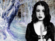 Dark Winter Angel With Knife