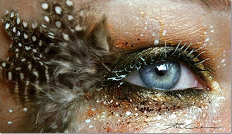 Мейк-ап от PixieCold визажисты мира,красивые глаза,необыкновенный макияж глаз,перья,