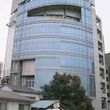 A clash of buildings, near Tamachi station