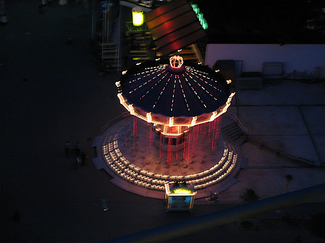 Amusement ride in the Prater, seen from the Riesenrad.