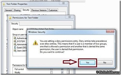 set permissions to an account-alert