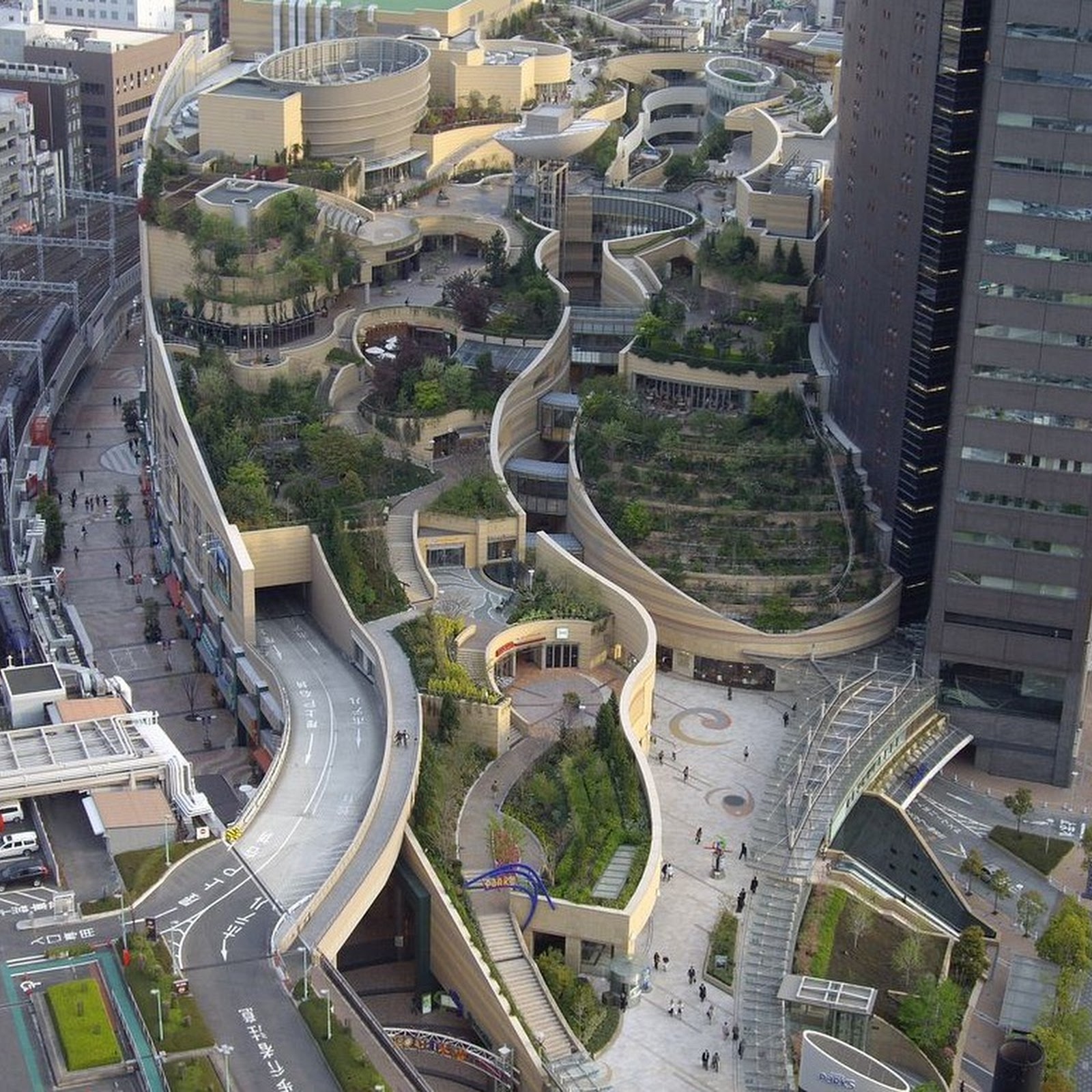 Roof Gardens at Namba Parks, Osaka, Japan Amusing