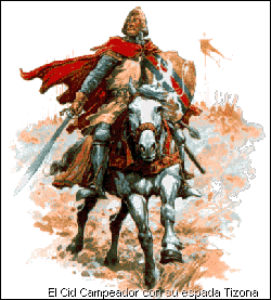 El Cid Campeador con su espada Tizona