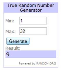 random number generator giveaway