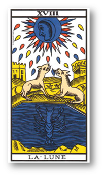 La Luna. Arcano XVIII. Tarot Grimaud La Luna. Arcano XVIII. Tarot Grimaud
