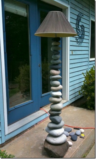 friday feature--diy stacked stone floor lamp from ashbee design blog