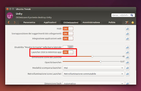 Ubuntu Tweak 0.8.7 - Minimize from Unity Launcher