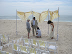The bride and groom get styled.