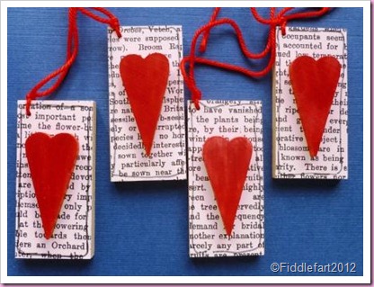 Wooden Valentine Heart Tags Wooden Valentine Heart Tags