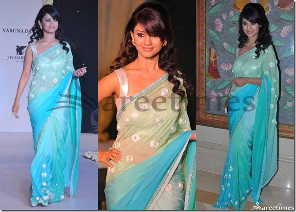 Green_Blue_Dual_Color_Georgette_Saree Green_Blue_Dual_Color_Georgette_Saree