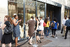 Just some of the brides waiting outside of the store for the party to begin on Wednesday night. Just some of the brides waiting outside of the store for the party to begin on Wednesday night.