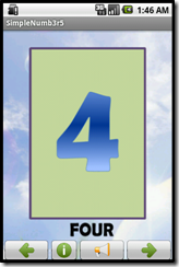 Simple Number Flashcard Android Apps