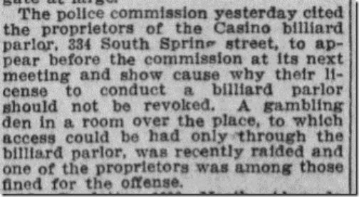 Casino Billiard Parlor Los Angeles Herald Vol 35 Number 24, 2 Jul 1908