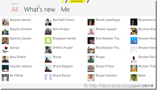 Contacts in WIndows 8 Contacts in WIndows 8
