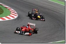 Alonso precede Webber nel gran premio di Spagna 2011