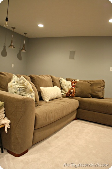 Thrifty Decor Chick: How I space plan (and a basement sofa!)