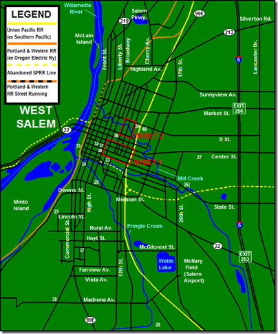 Map of Salem, Oregon