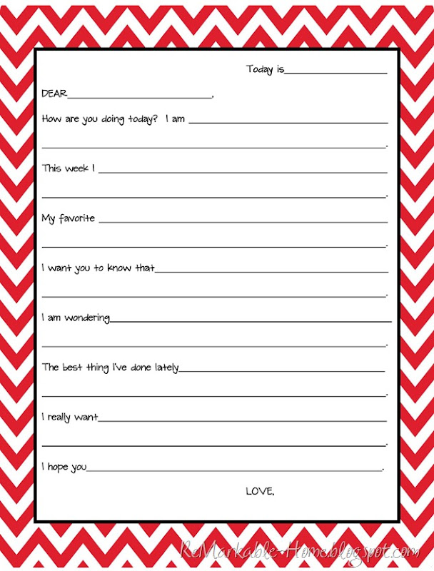FREE Printable Kids Form Letter from ReMarkable-Home.blogspot.com
