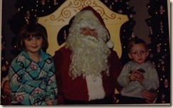 Jacob and Hailey with Santa