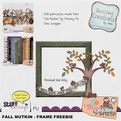 Mommy Me Time Scrapper - Fall Nutkin - Frame Freebie Preview