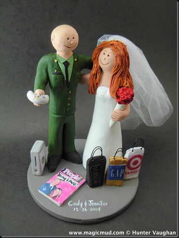 U.S. Army Green's Wedding Cake Topper