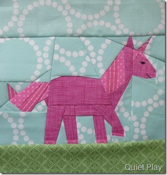 Paper Pieced Pink Unicorn