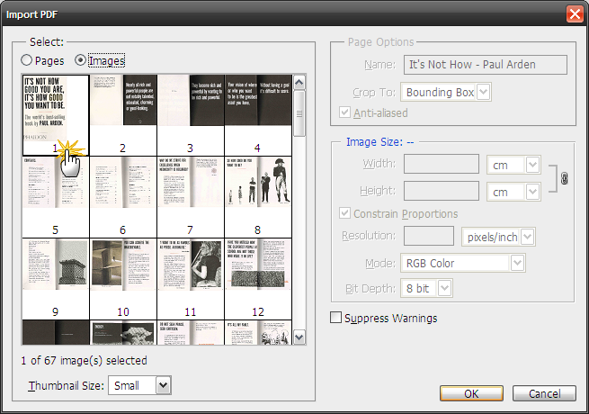 Photoshop Import PDF